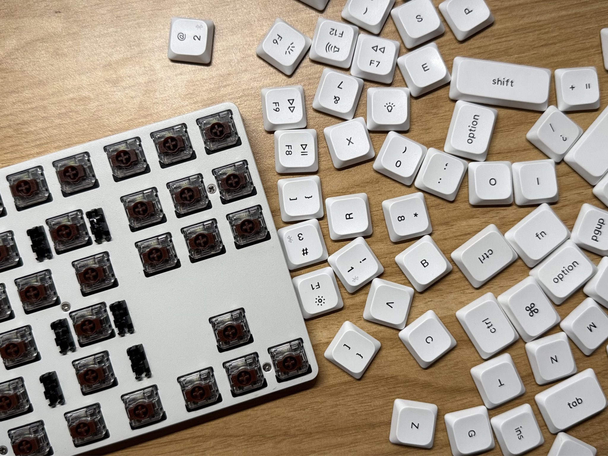 ゲーミングキーボードのクローズアップ